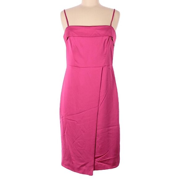 J. Crew Pink Satin Dress Fold Over Sleeveless Maxi Size 8 🔥 - Picture 5 of 12